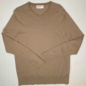 Icebreaker Men’s Wilcox Merino V-Neck Sweater Beige Sz Lg